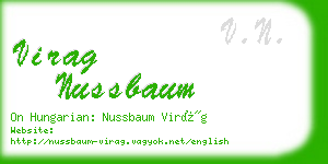 virag nussbaum business card